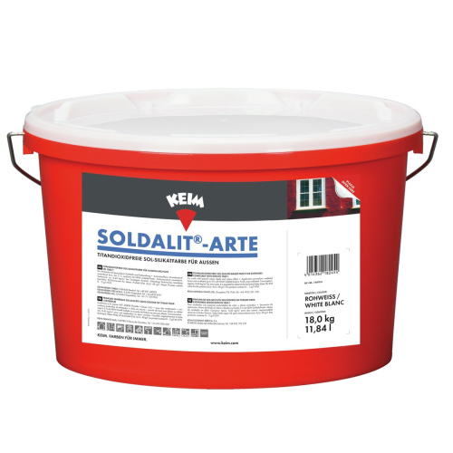KEIM Soldalit®-Arte Titandioxidfreie Fassadenfarbe auf Sol-Silikatbasis Rohweiß 18 kg